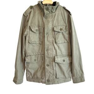 Old Navy Men's Large Military Green Style Jacket Rugged Trails Camping Timeless